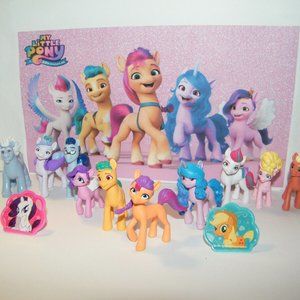My Little Pony: A New Generation Toy Figure Set of 10 and 2 Stickers!
